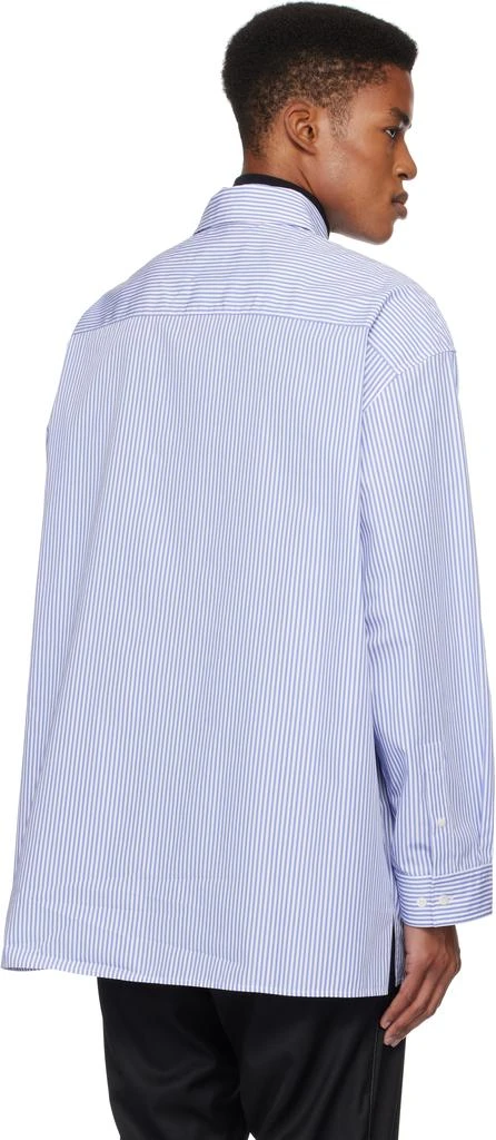 032c Blue & White Office Oversized Shirt 3