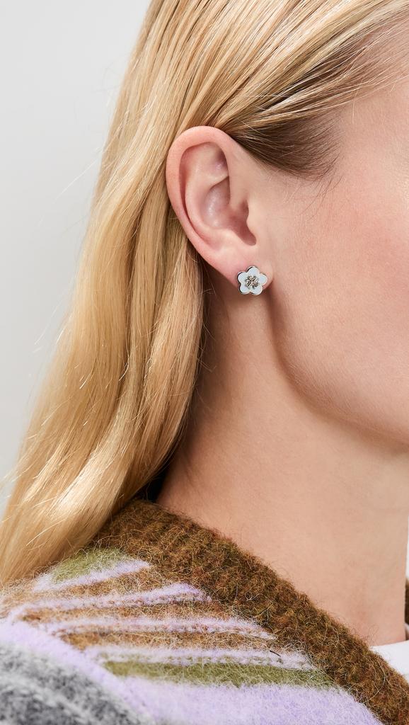 Tory Burch Kira Enamel Flower Stud Earrings