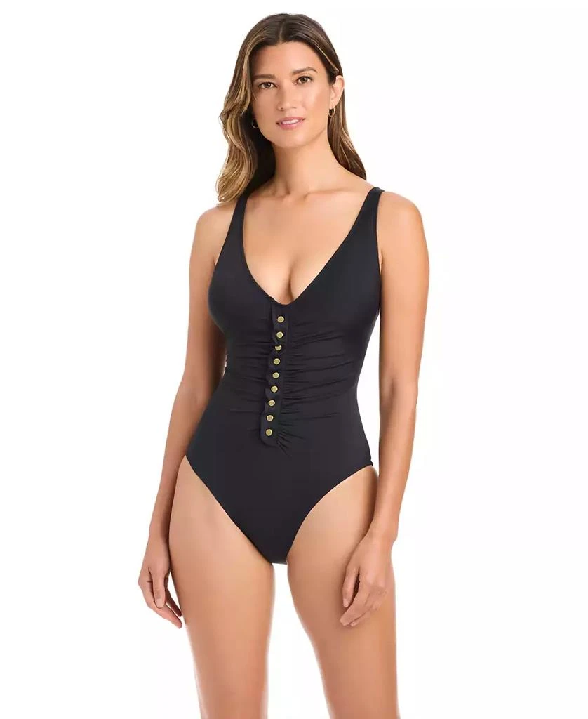 Bleu Rod Beattie Women's Button Detail Swimsuit 1