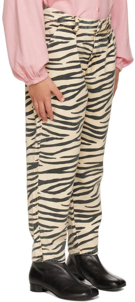 maed for mini Kids Black 
Off-White Twiggy Tiger Loose Jeans 2