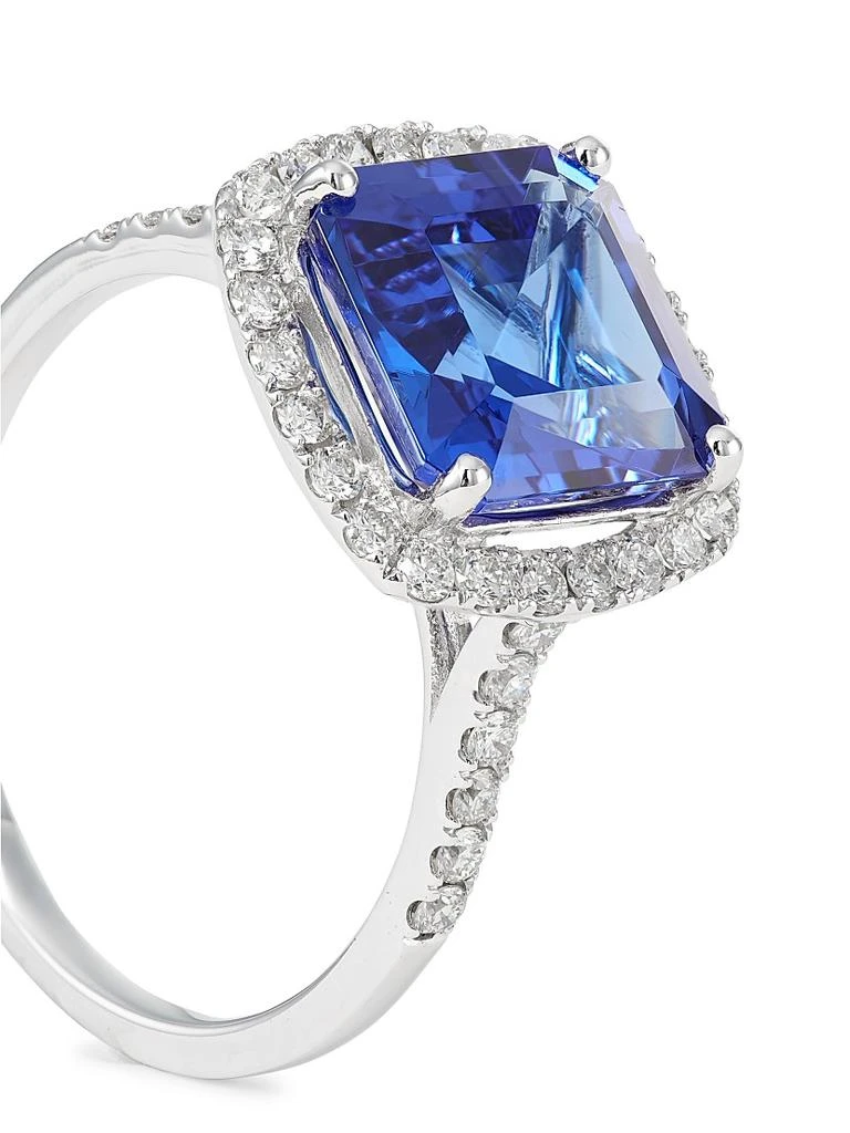 Saks Fifth Avenue Collection 14K White Gold, Tanzanite 
Diamond Ring 4