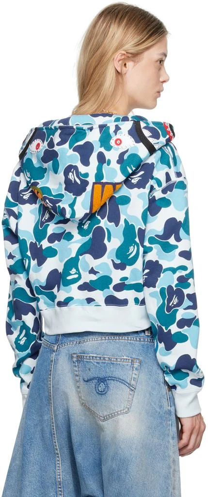 Bape Blue ABC Camo Crystal Stone Shark Hoodie 3