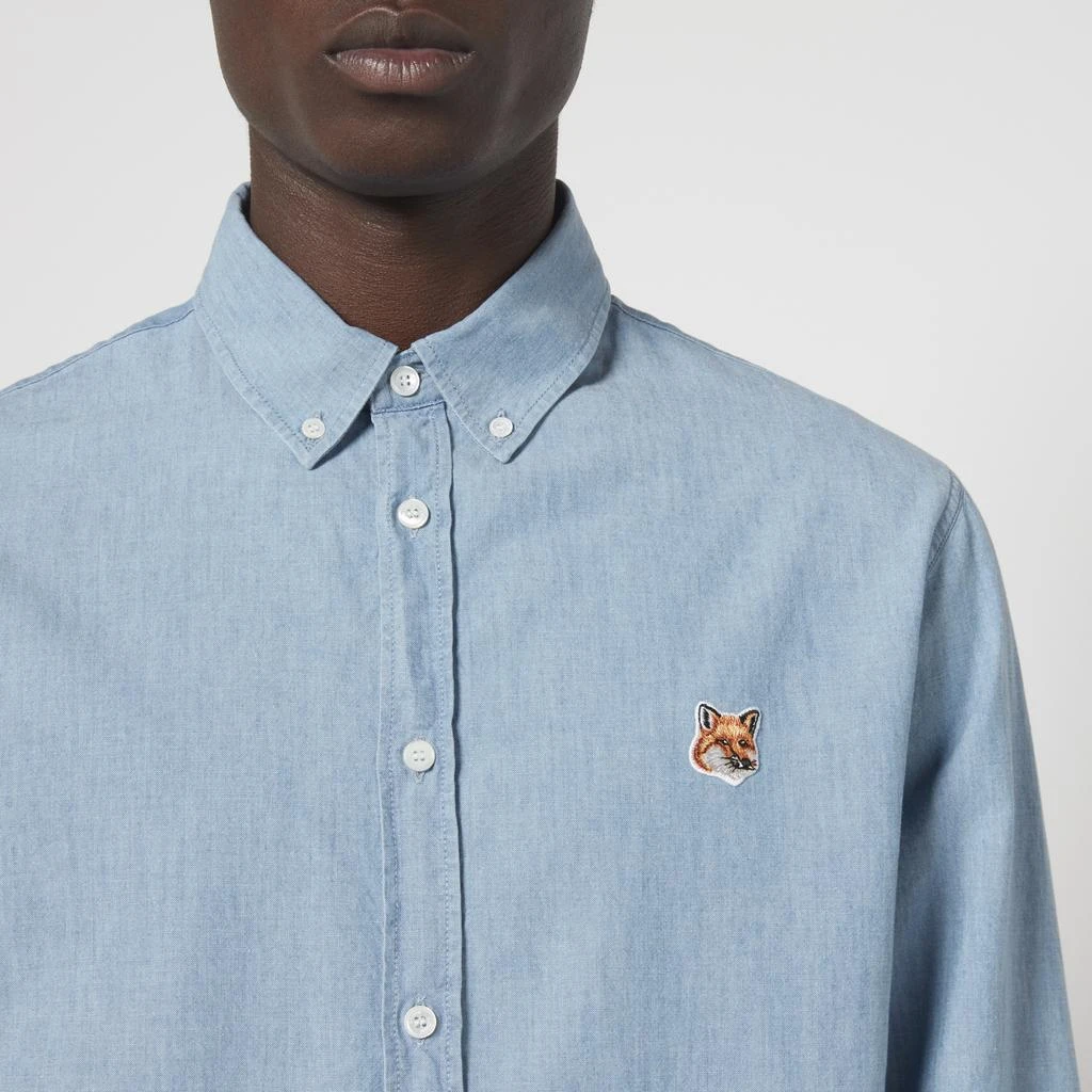 Maison Kitsuné Maison Kitsuné Classic Institutional Fox Head Denim Shirt 4