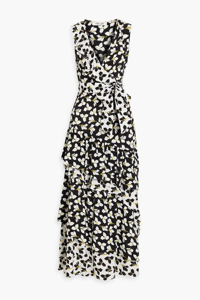 Diane von Furstenberg Elisabetta wrap-effect floral-print crepe maxi dress