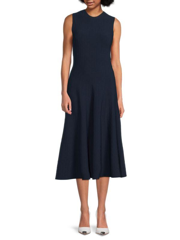 Akris punto Fit & Flare Midi Dress