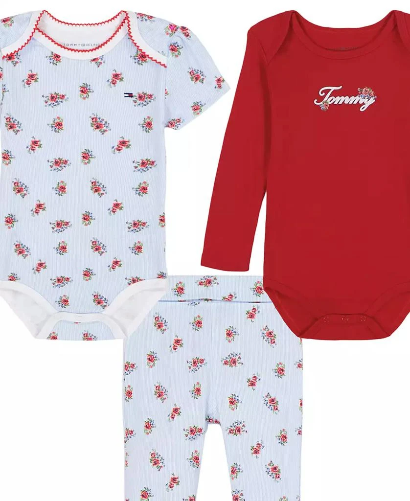 Tommy Hilfiger Baby Girls
 Bodysuits and Leggings, 3-Piece Set 3