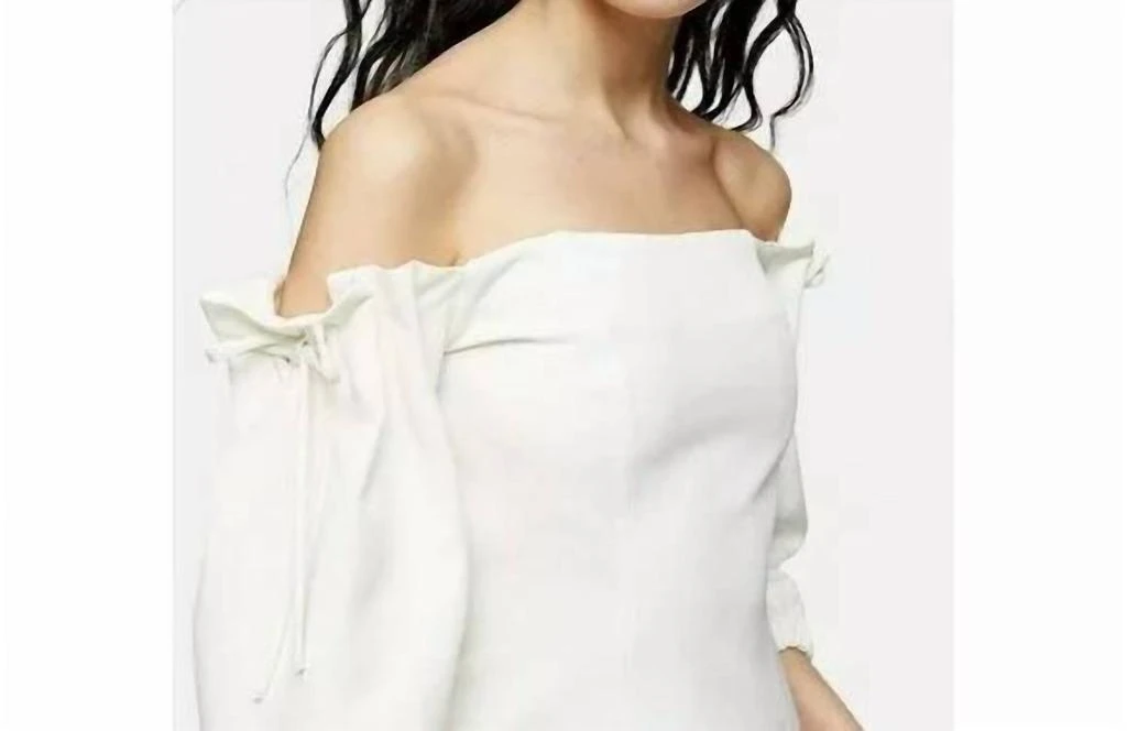 Topshop Topshop - Off The Shoulder Tie Bardot Crepe Top 3