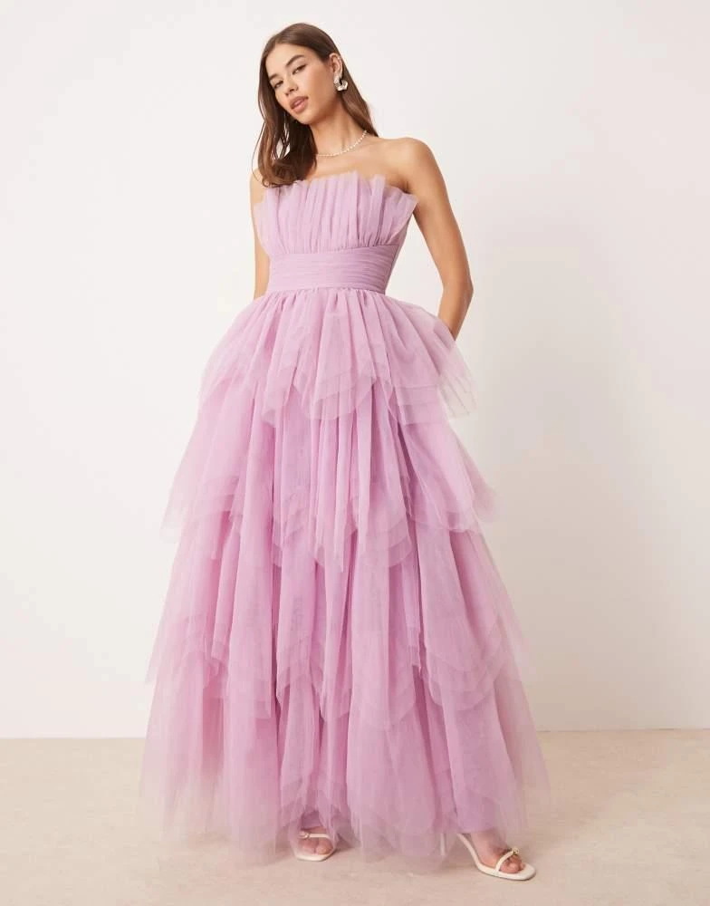 strapless open back dress Jadira Scarf Maxi Dress Purple, US 6 / Purple main image 1