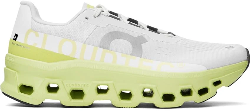 On White & Yellow Cloudmonster Sneakers 1