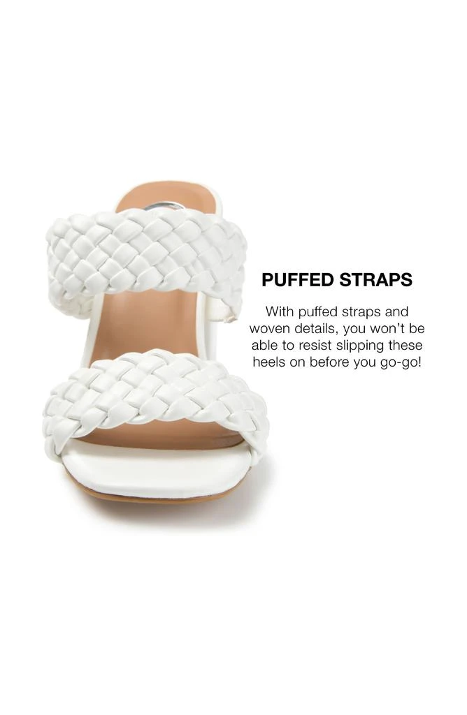 JOURNEE Melissa Woven Strap Block Heel Slide Sandal 8