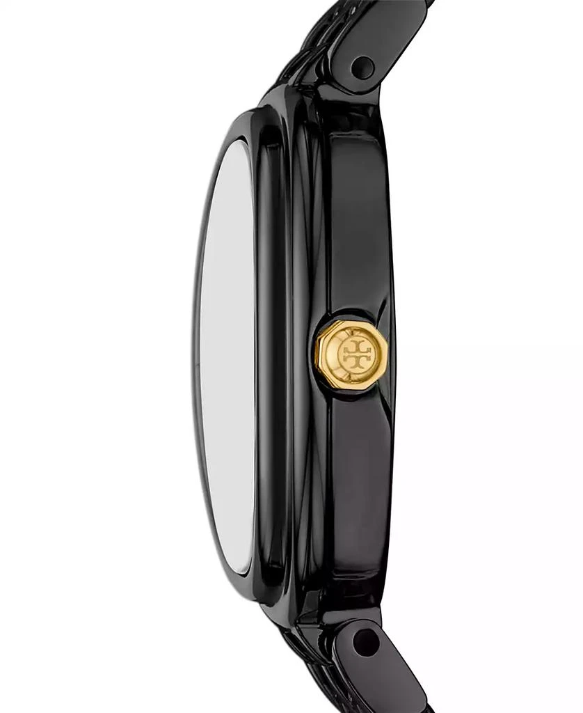 Tory Burch Women's The Oval Black-Tone Stainless Steel Bracelet Watch 28mm 2
