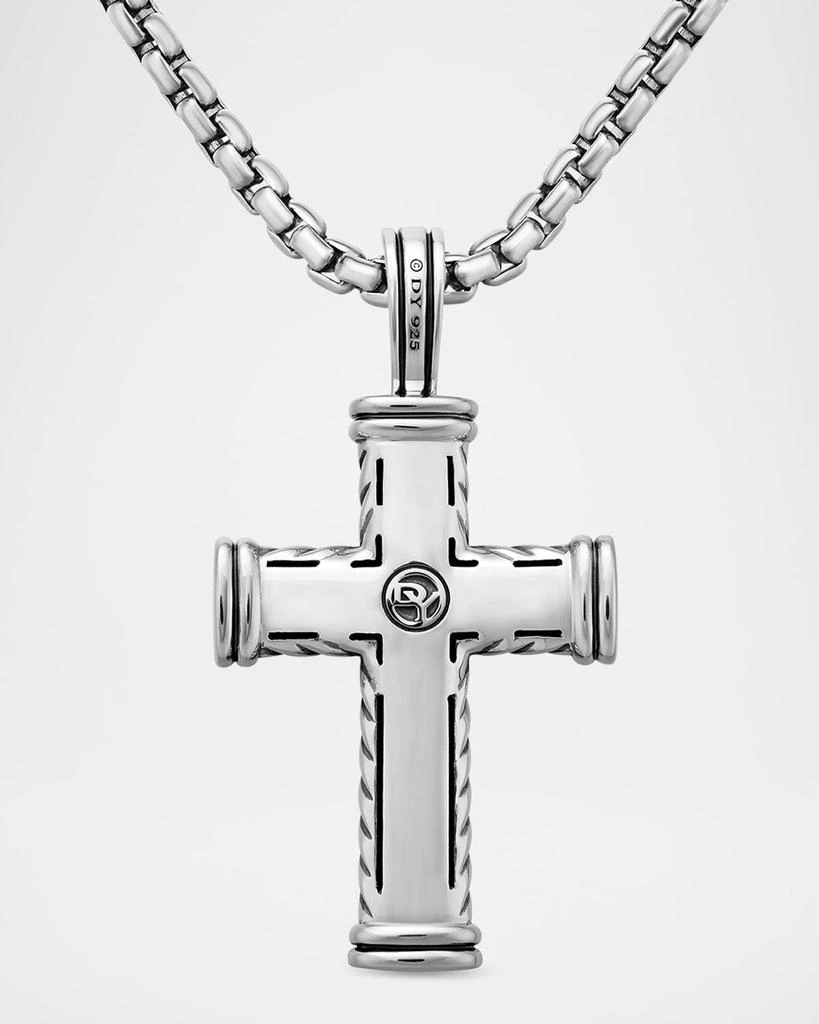 David Yurman Men
s Chevron Cross Pendant in Silver, 40mm 5
