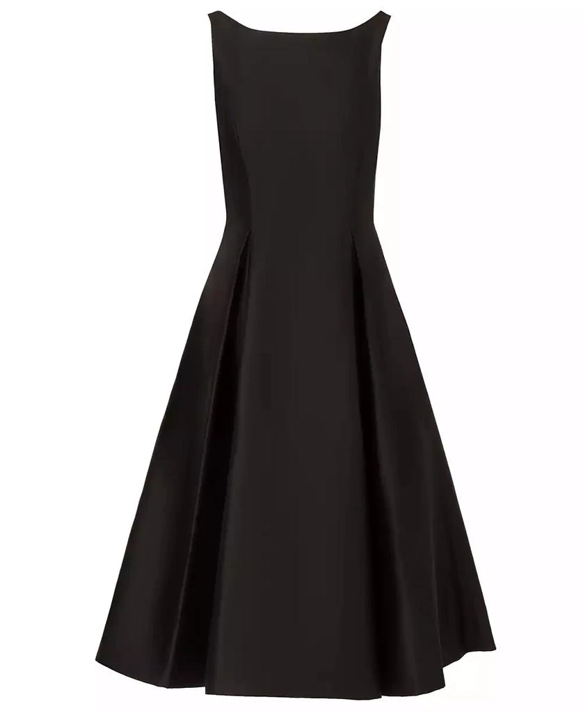 slim fit dress slacks Light Navy Sleeveless Taffeta Floral Cutwork Midi Dress