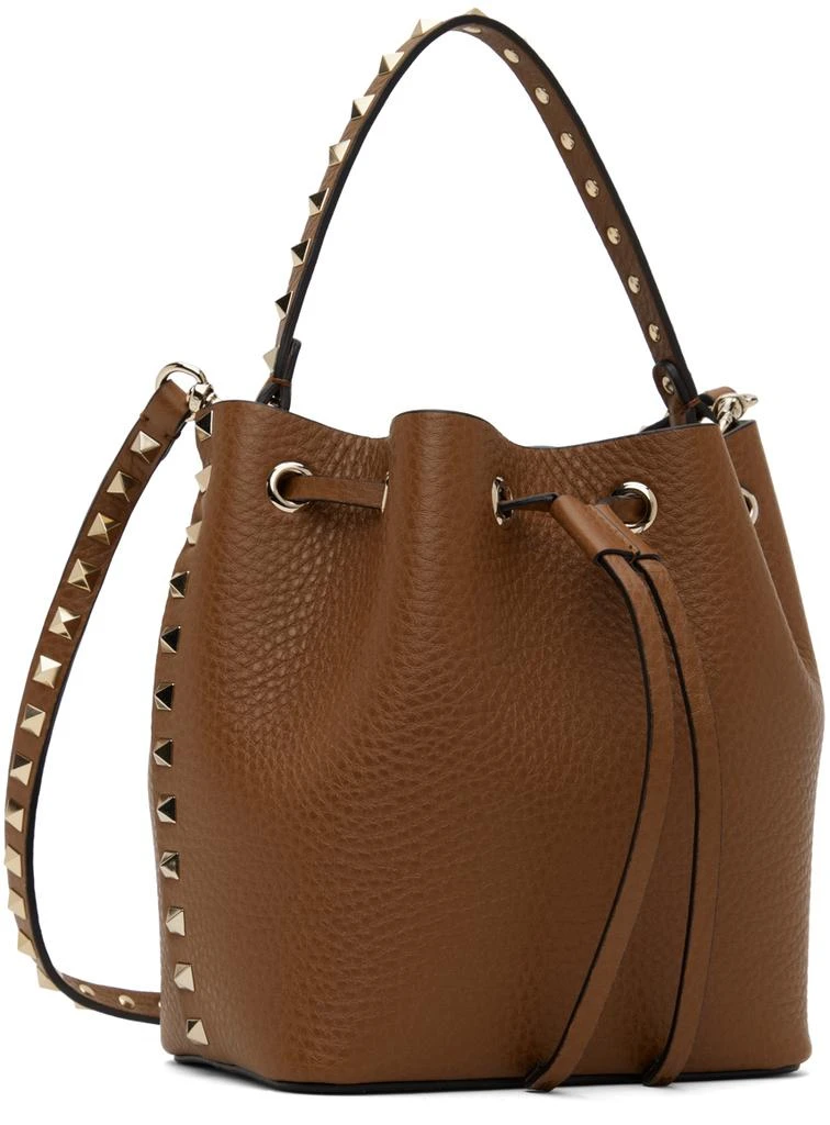 Valentino Brown Rockstud Bucket Bag 2
