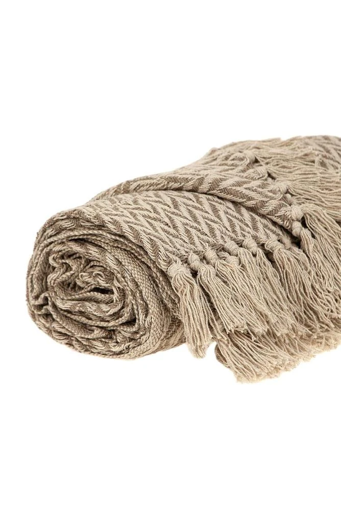 Parkland Alma Transitional Brown 52" x 67" Woven Handloom Throw 3