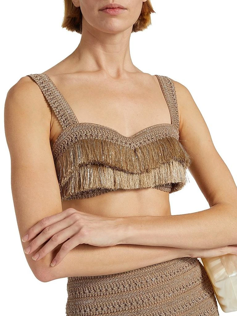 PatBO Metallic Fringe Bra Top 6