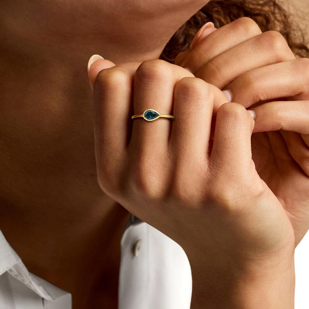 RS Pure RS Pure by Ross-Simons London Blue Topaz Ring in 14kt Yellow Gold 2
