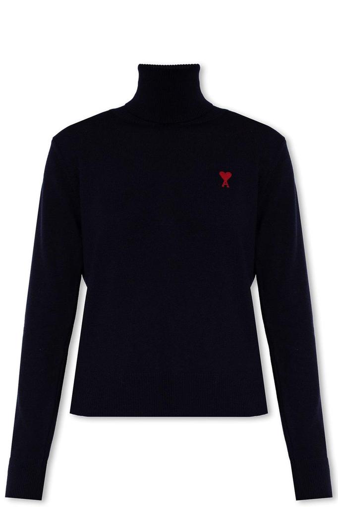 Ami Alexandre Mattiussi Ami De Coeur High Neck Knitted Jumper