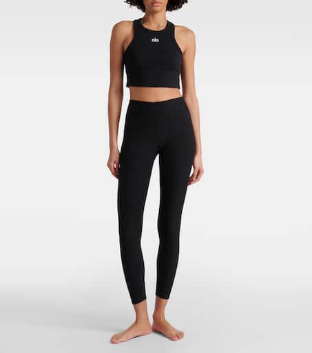 Alo Aspire cropped cotton-blend tank top