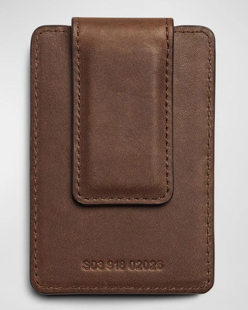 Shinola Men's Navigator Leather Magnetic Money Clip Wallet 1