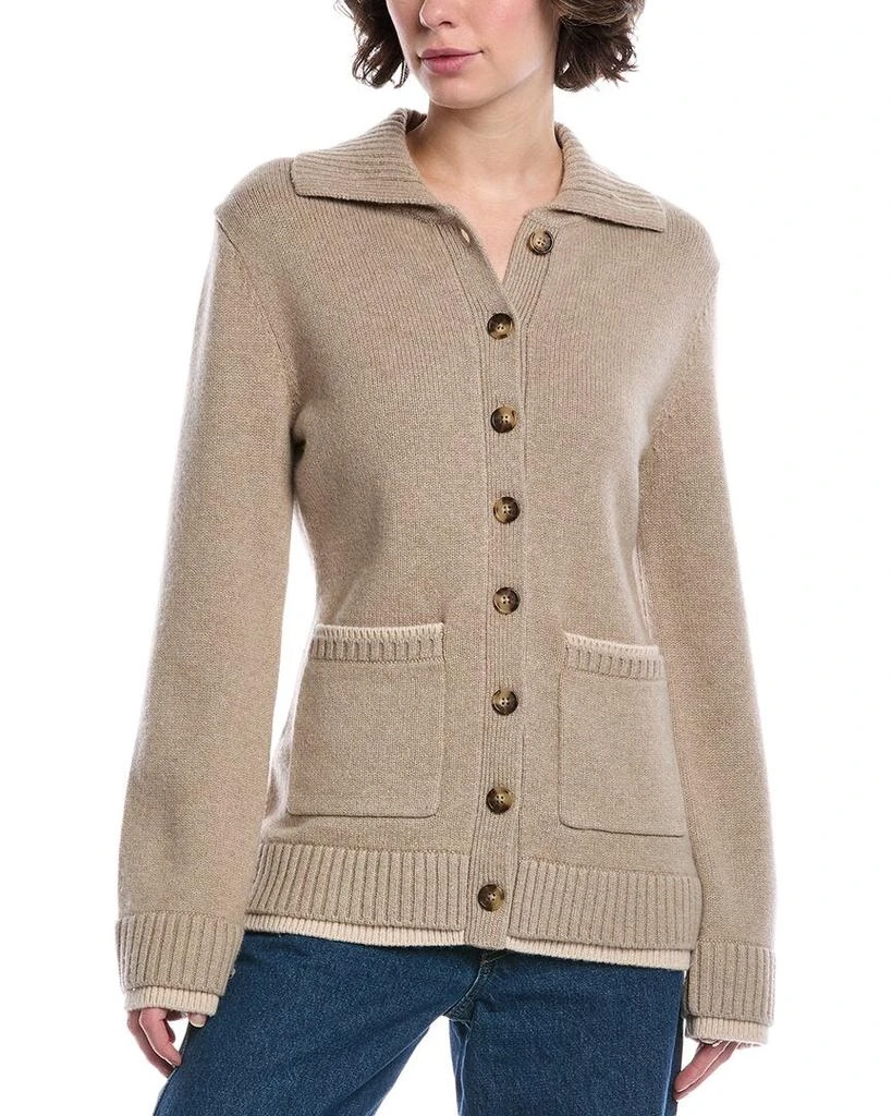 Rag 
Bone Danica Tonal Wool 
Cashmere-Blend Cardigan 1