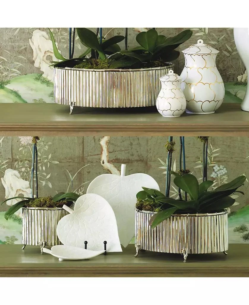 Global Views Corrugated Bamboo Cachepot Large 2