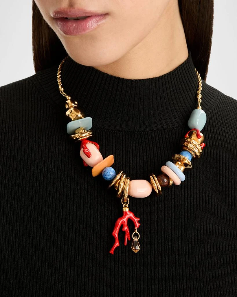 Oscar de la Renta Sea Glass Statement Necklace 2