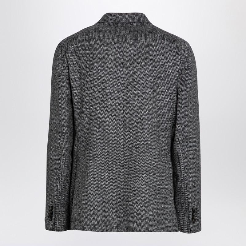 TAGLIATORE Tagliatore Single-Breasted Herringbone Jacket