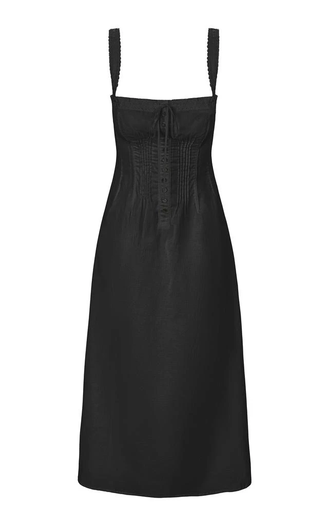 chinese dress ladies STAUD ROSALINE DRESS BLACK
