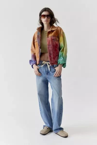 Urban Renewal Urban Renewal Remade Rainbow Dye Denim Jacket 3