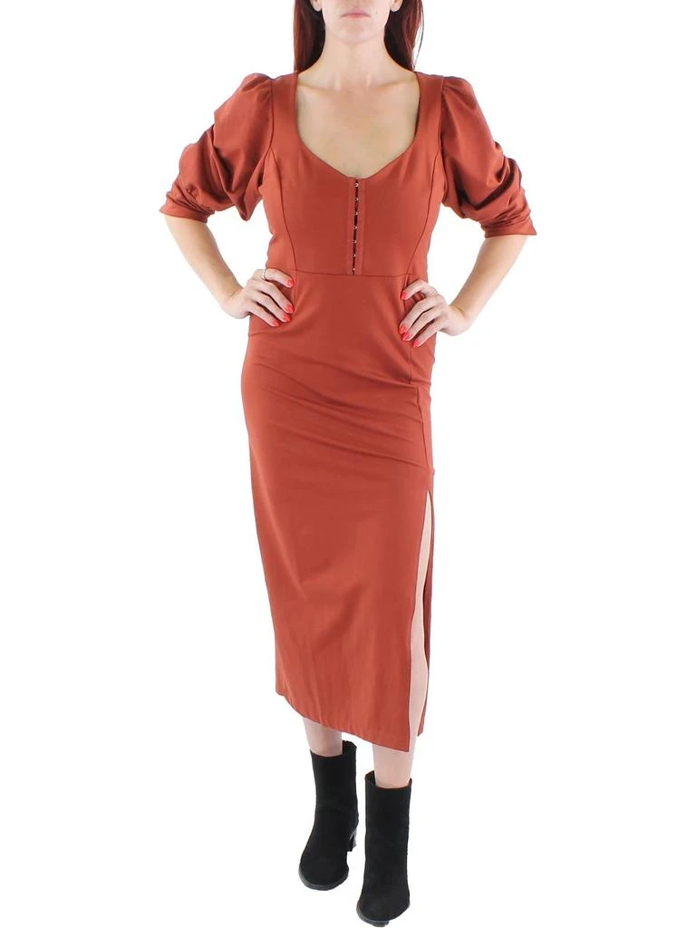 Betsey Johnson Womens Side Slit Long Maxi Dress 1