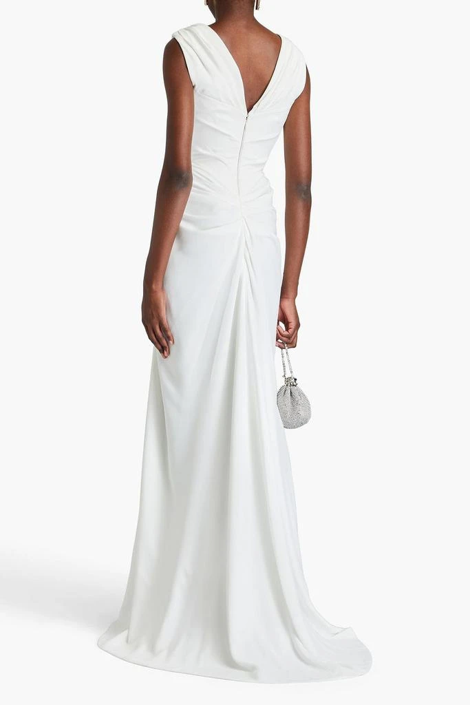 RHEA COSTA Draped crepe gown 3