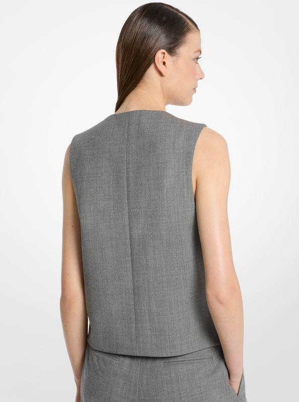 Michael Kors Stretch Wool Cropped Vest