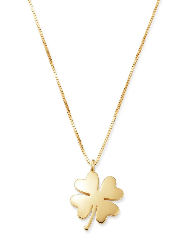 Bloomingdale's Fine Collection Clover Pendant Necklace in 14K Yellow Gold, 18" - Exclusive 3