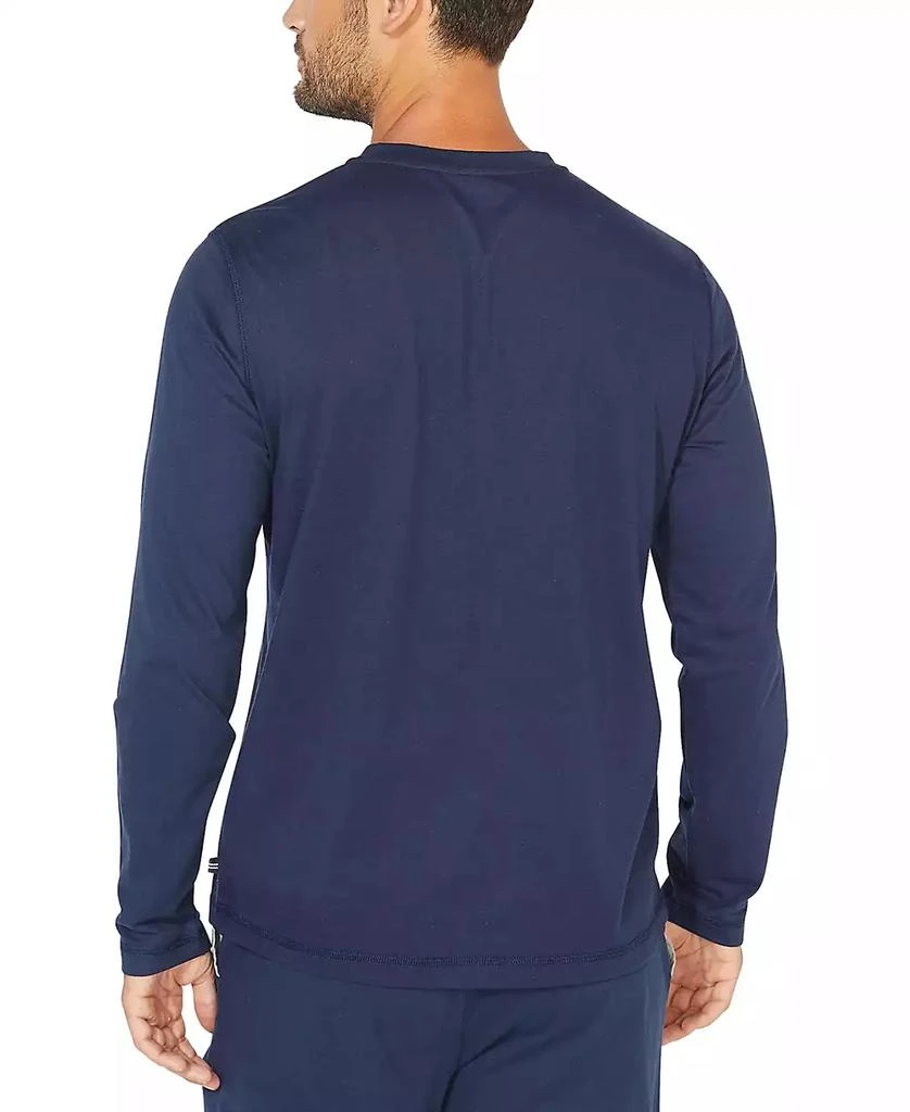 Nautica Men's Soft, Breathable Long Sleeve Henley Pajama Shirt 3