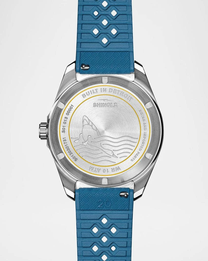 Shinola Duck Rubber-Strap Analog Watch, 40mm 3