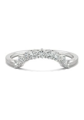 Charles 
Colvard 1/4 ct. t.w. Moissanite Contoured Band in 14K White Gold 4