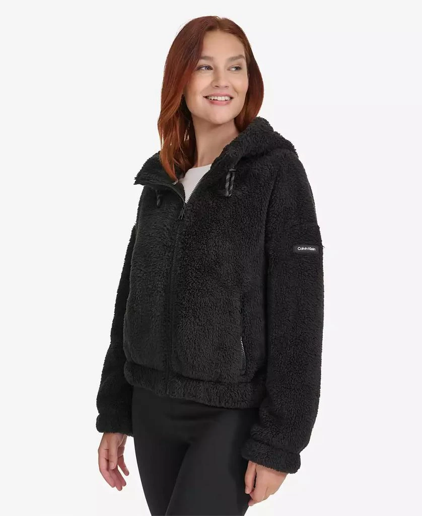 Calvin Klein Women
s Performance Oversized Hooded Sherpa Jacket 3