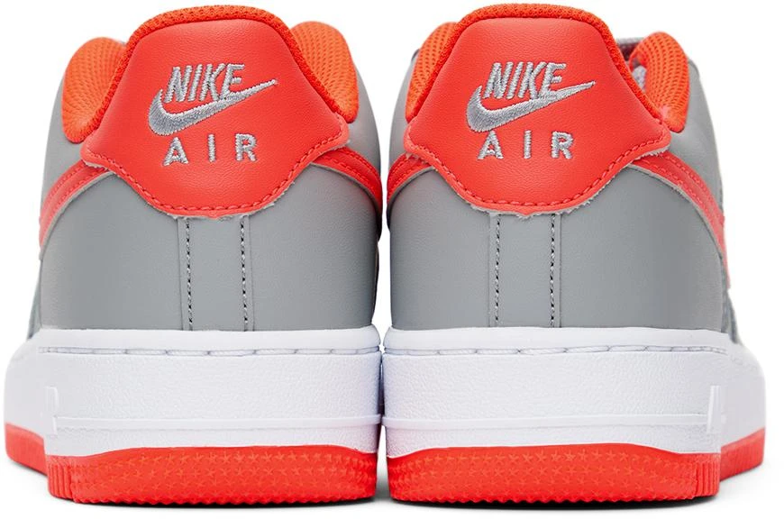 NIKE Kids Gray & Red Air Force 1 Big Kids Sneakers 2