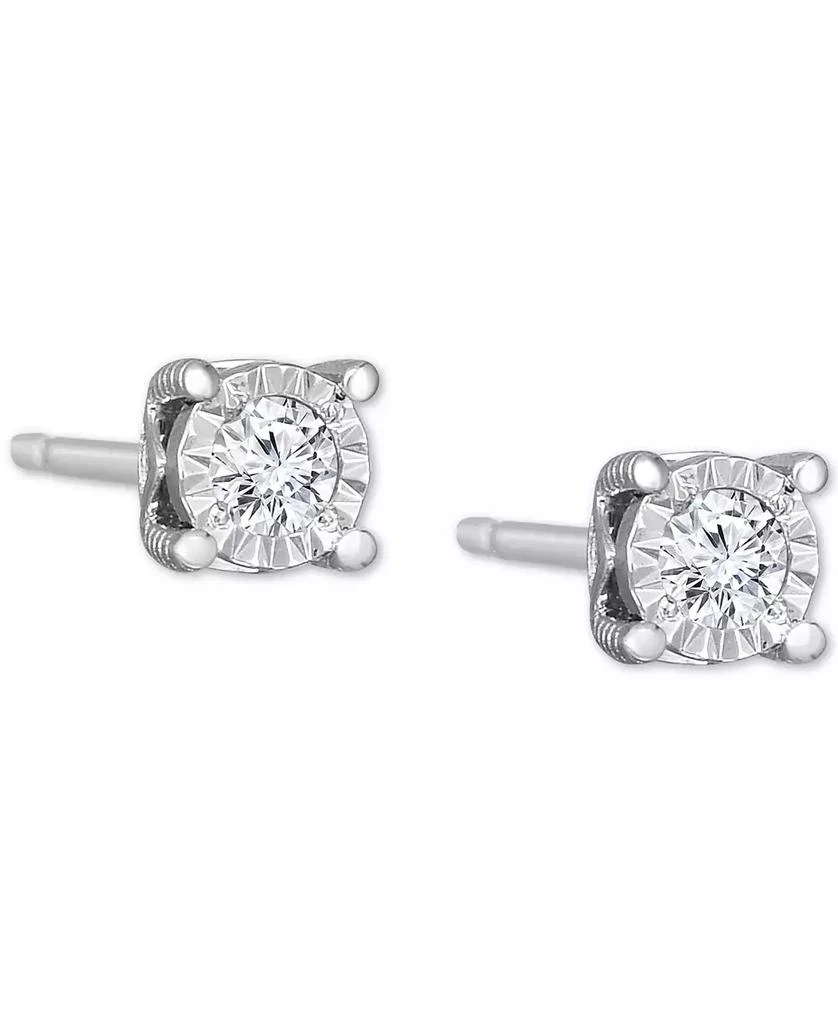 TruMiracle Diamond Stud Earrings (3/8 ct. t.w.) in 14k White, Yellow, or Rose Gold 4
