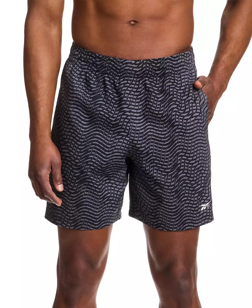 Reebok Men's Textured Logo Woven Shorts