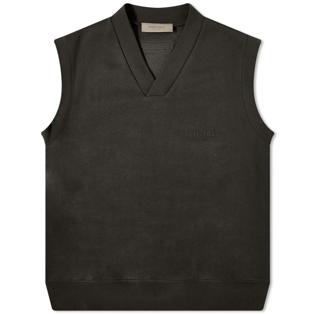 Fear of God ESSENTIALS Fear of God Essentials Pullover V-Neck Vest - Off-Black 1