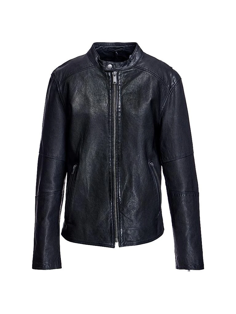 Maximilian Men's Collarless Bomber Jacket 1