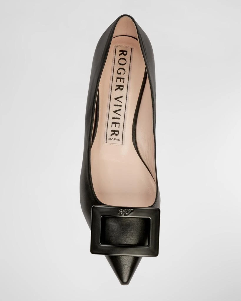 Roger Vivier Gommettine Leather Ballet Flats with Tonal Buckle 5