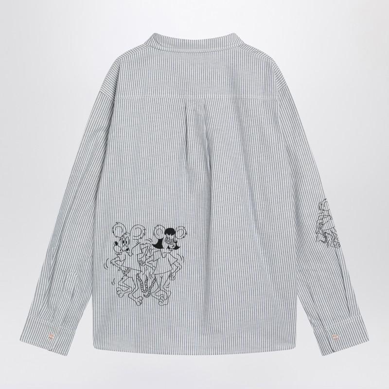 Brain Dead Brain Dead Striped Shirt With Mouse Embroidery