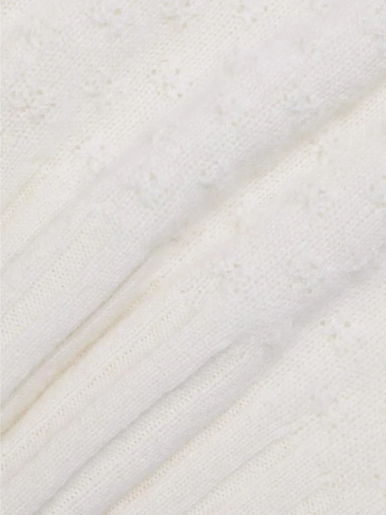 Guest in Residence Shrunken Pointelle Cashmere Crewneck Sweater 7
