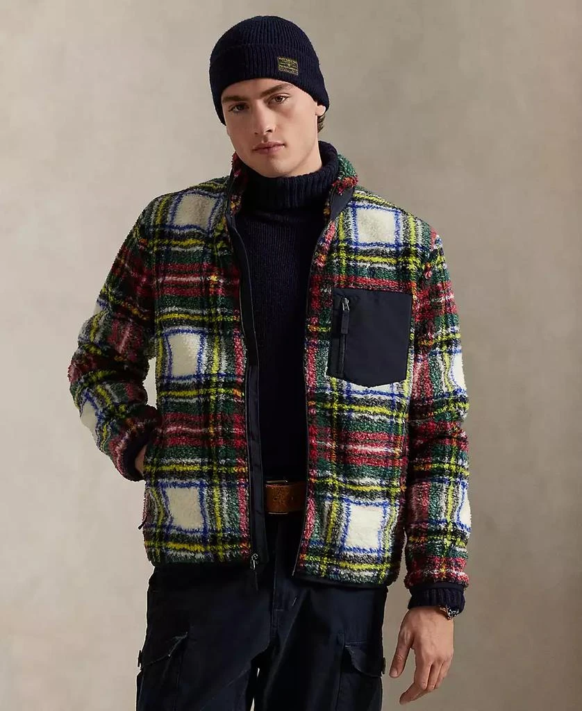 Ralph Lauren Men's Plaid Pile Fleece Hybrid Jacket 1
