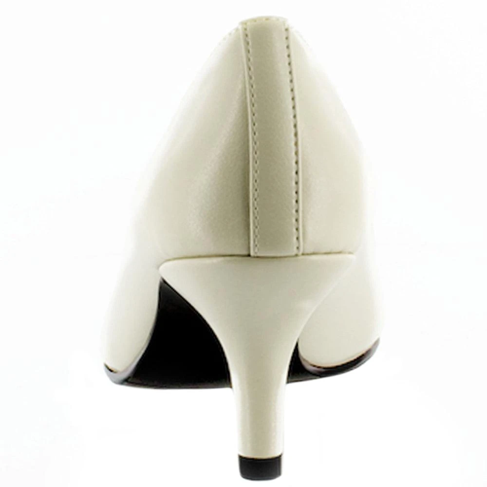 Easy Street Chiffon Pointed Toe Kitten Heel Pumps 3