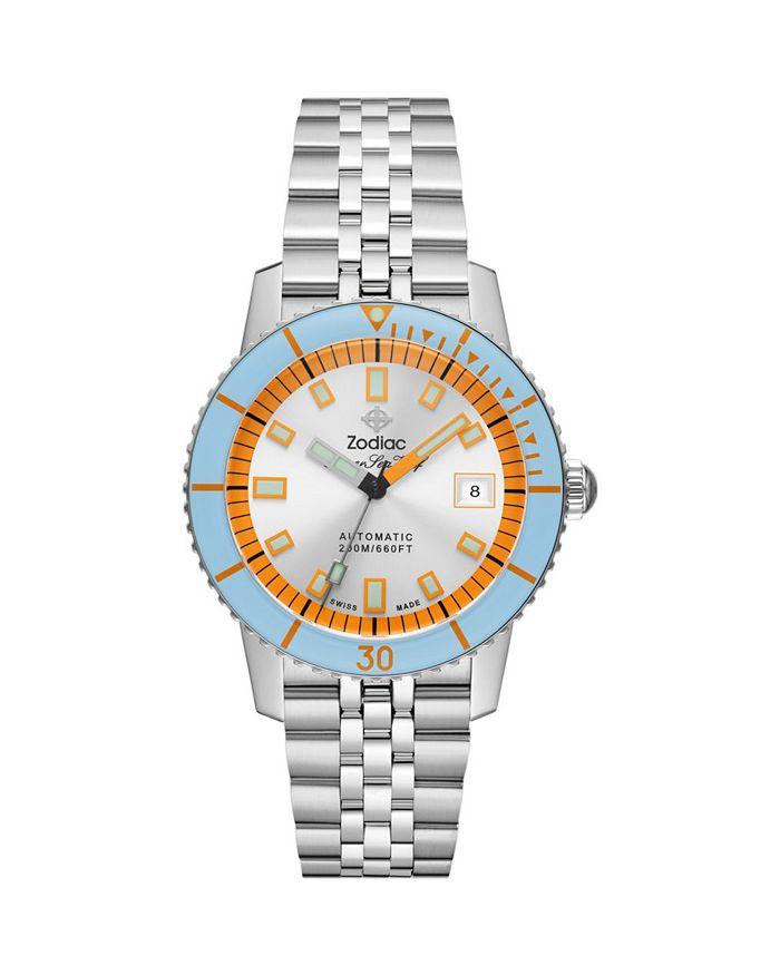 ZODIAC Compression Diver Automatic Stainless Steel Watch, 40mm
