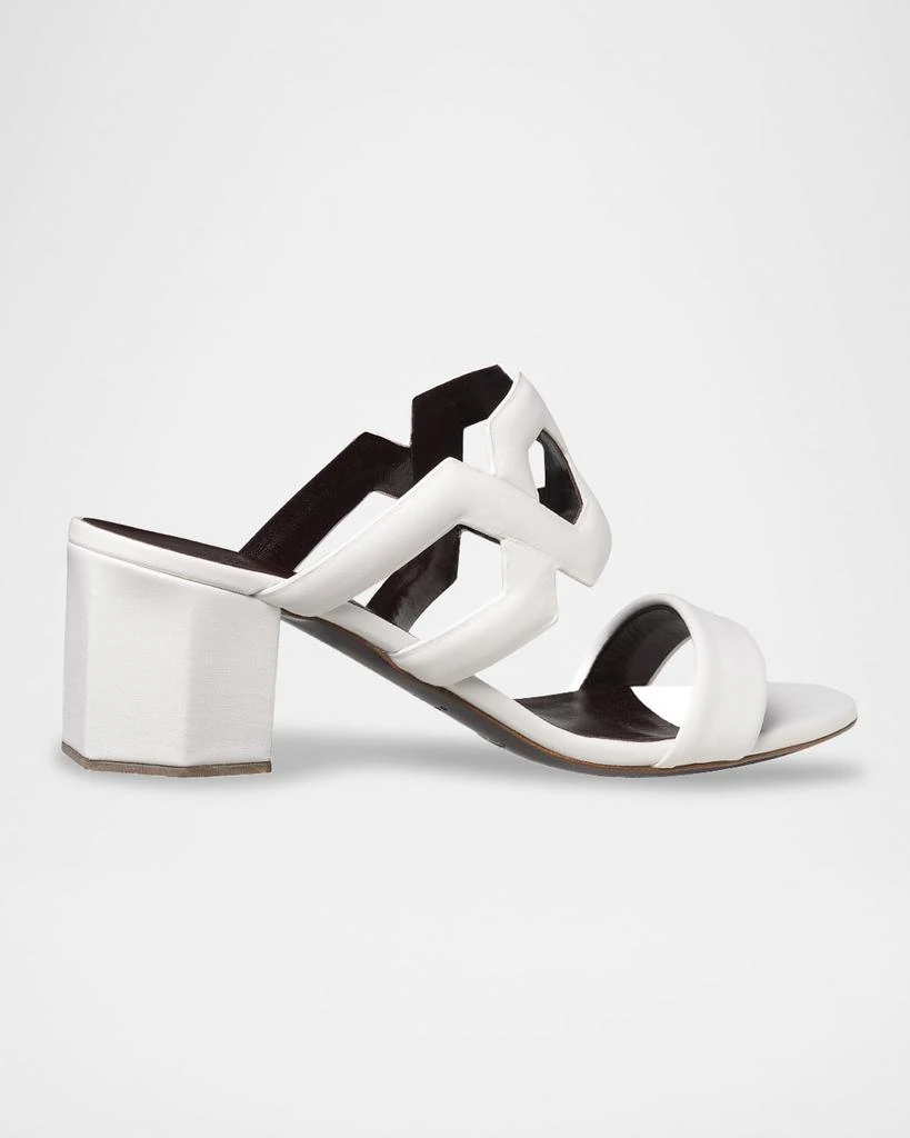 Bougeotte Leather Block-Heel Slide Sandals 2